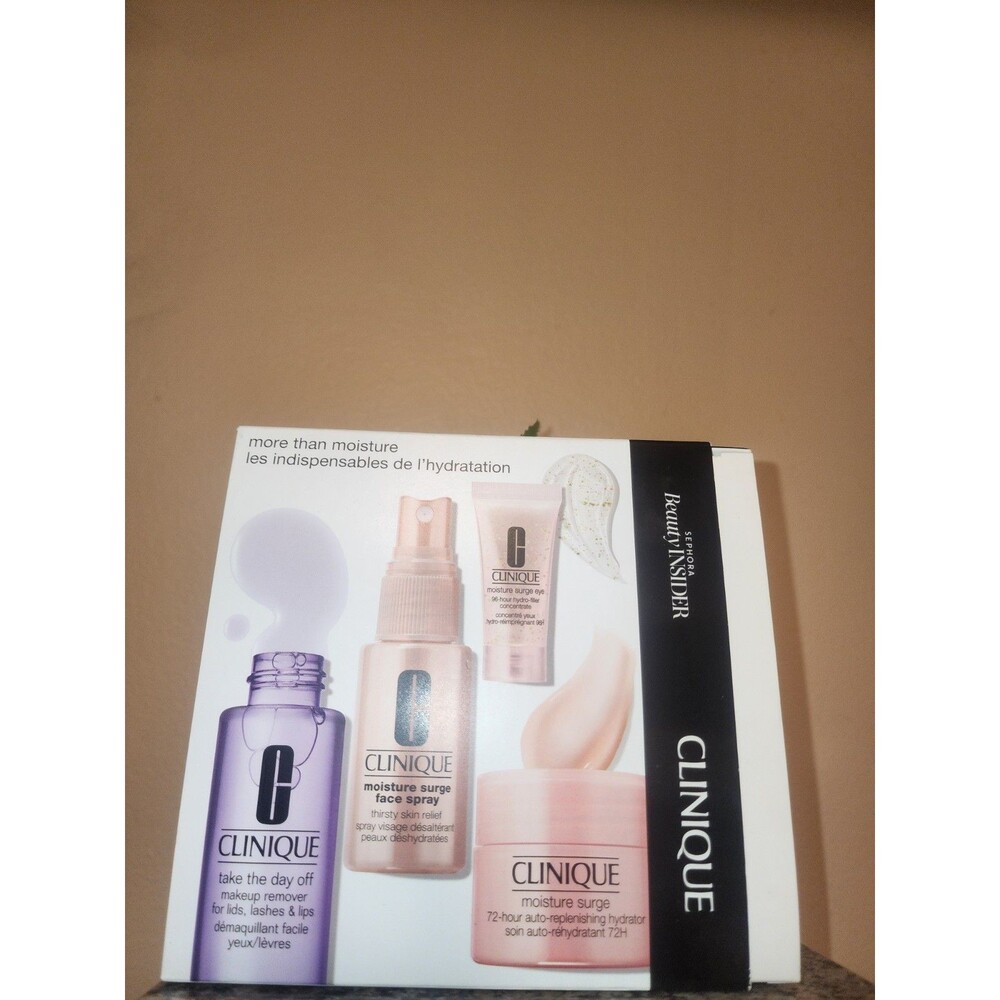 Clinique Gift Set Moisture Surge Cream,Eye & Face Spray,Makeup Remover